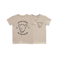 ITS ALL GOOD BOYS SMALL PRINT TEE BEIGE